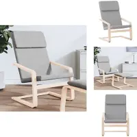 vidaXL Relaxsessel Hellgrau Stoff - Sessel