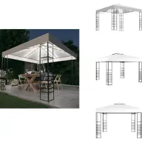 vidaXL Gartenzelt mit LED-Lichterkette 3x3 m Weiß - Pavillons & Partyzelte