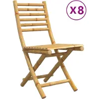 The Living Store Gartenstühle 8 Stk. Klappbar 43x54x88 cm Bambus