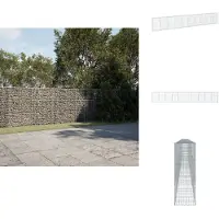 vidaXL Gabione mit Deckel 1000x50x150 cm Verzinktes Eisen