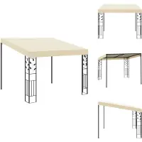 vidaXL Wand-Pavillon 3x3x2,5 m Cremeweiß - Pavillons & Partyzelte