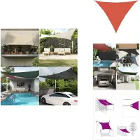 vidaXL Sonnensegel 160 g/m² Terrakottarot 3,5x3,5x4,9 m HDPE - Sonnenschirme & Sonnenschutze