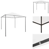 vidaXL Pavillon 3x3x2,9 m Weiß 180 g/m² - Pavillons & Partyzelte