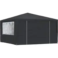 vidaXL Profi-Partyzelt mit Seitenwänden 4×4 m Anthrazit 90 g/m² - Pavillons & Partyzelte
