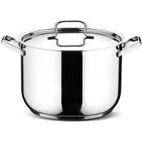 Lagostina 7115004610, Edelstahl, Aluminium, Edelstahl, Edelstahl, Edelstahl, Edelstahl, Keramik, Gas, Induktion, Versiegelte Platte