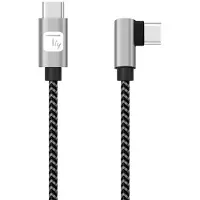 Techly ICOC MU2CC9-020-AL, 2 m, USB C, USB C, USB 2.0, 0,48 Gbit/s, Grau, Schwarz