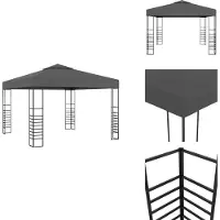 vidaXL Gartenpavillon 3×3 m Anthrazit - Pavillons & Partyzelte