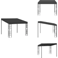 vidaXL Wand-Pavillon 3x3 m Anthrazit Stoff - Pavillons & Partyzelte