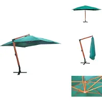 vidaXL Ampelschirm Melia 300x400 cm Grün - Sonnenschirme & Sonnenschutze