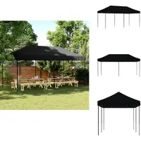 vidaXL Partyzelt Faltbar Pop-Up Schwarz 580x292x315 cm