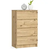 Akord Moderne 4-Schubladen Kommode K60 in der Farbe Dąb Artisan