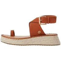 Pepe Jeans für Damen. PLS90688 Braune Kate Sandalen aus weichem Leder (40), 3 bis 5 cm, Schnalle, Lässig