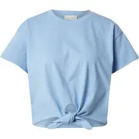 LeGer By Lena Gercke T-Shirt LEGER "Tessy, ", Damen, Gr. 36, blau, Jersey, Obermaterial: 100% Baumwolle, unifarben, taillenlang, Rundhals, Shirts T-Shirt, mit Knoten-Detail, cropped