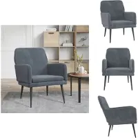 vidaXL Sessel Dunkelgrau 62x79x79 cm Samt - Sessel