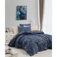 L'essentiel Maison , 473, Einzelbettbezug-Set, Dunkelblau, 100 % POLYESTER-MICROSATIN, 160 x 220 cm