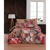 L'essentiel Maison , 470, King-Size-Bettbezug-Set (FR), Braun, 100 % POLYESTER-MICROSATIN, 240 x 220 cm