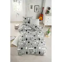 L'essentiel Maison , Cactus, Grau, Einzelbettbezug-Set (FR), 65 % BAUMWOLLE / 35 % POLYESTER, 140 x 200 cm