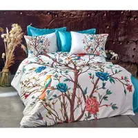 L'essentiel Maison , 476, King-Size-Bettbezug-Set (IT), Türkis, 100 % POLYESTER-MICROSATIN, 250 x 200 cm