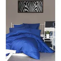 L'essentiel Maison , De Dark Blue, Satin-King-Bettbezug-Set (FR), Dunkelblau, 100 % Baumwollsatin, 240 x 220 cm
