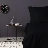 L'essentiel Maison , De Black, Satin-Super-King-Size-Bettbezug-Set (FR), Schwarz, 100 % Baumwollsatin, 260 x 220 cm