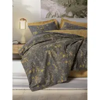L'essentiel Maison , Ranforce Doppel-Bettbezug-Set (FR), Yadawa - Mustard, 100 % BAUMWOLLE RANFORCE, Senf, 200 x 200 cm