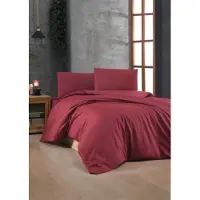 L'essentiel Maison , Maroon, Bettwäsche-Set, Kastanienbraun, 100 % BAUMWOLLE RANFORCE, 260 x 220 cm