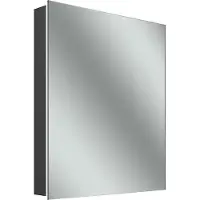 Schneider STYLE TW LED-Lichtspiegelschrank, 1 Doppelspiegeltür, Steckdose rechts, 61,5x71,mx12cm, 194.062.02.44, Ausführung: EU-Norm/Korpus schwarz matt