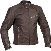 Halvarssons Sandtorp Motorrad Lederjacke, dunkelbraun, 54