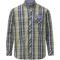 Jan Vanderstorm Karohemd "Hemd PERBEN", Herren, Gr. 3XL, weit, gelb (gelb kariert), Obermaterial: 100% Baumwolle CO., Hemden Karohemd