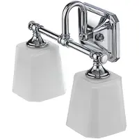 FEISS Wandleuchte Concord, chrom, Breite 36 cm, 2-flg. IP44