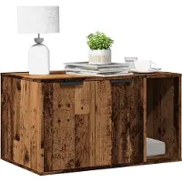 vidaXL Katzenklo Altholz-Optik 80x50x45 cm Holzwerkstoff