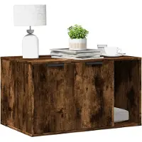 vidaXL Katzenklo Räuchereiche 80x50x45 cm Holzwerkstoff