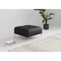 Places Of Style Polsterhocker "Caluna", schwarz, B:89cm H:45cm T:89cm, Hocker, Polsterhocker, moderner Sitzhocker in hochwertiger Verarbeitung