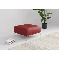 Otto Home Polsterhocker "Caluna", rot (feuerrot), B:89cm H:45cm T:89cm, Hocker, Polsterhocker, moderner Sitzhocker in hochwertiger Verarbeitung