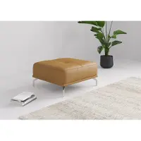 Otto Home Polsterhocker "Caluna", gelb (curry), B:89cm H:45cm T:89cm, Hocker, Polsterhocker, moderner Sitzhocker in hochwertiger Verarbeitung