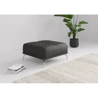 Places Of Style Polsterhocker "Caluna", grau (antrazit), B:89cm H:45cm T:89cm, Hocker, Polsterhocker, moderner Sitzhocker in hochwertiger Verarbeitung