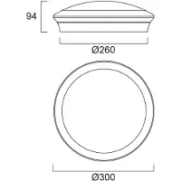Sylvania Deckenlampe Start Surface, Ø 30 cm, CCT, Multipower