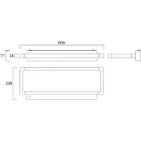 Sylvania LED-Wandleuchte Areum, 60 x 24 cm, weiß, 840