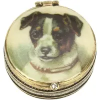 Meander Dekorative Dose Jack Russell rond 4cm