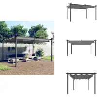 vidaXL Pavillon mit Ausziehbarem Dach 4x3 m Anthrazit - Pavillons & Partyzelte