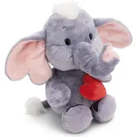 Nici : Elefanten-Plüschtier mit magnetischem Herzen - 32 cm, grau