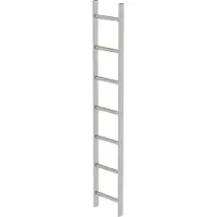 MUNK Günzburger Steigtechnik MUNK Schachtleiter aus Edelstahl 300mm breit 7 Sprossen 1,96m lang