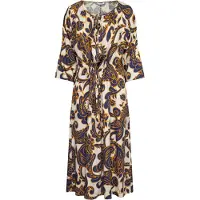 Seidensticker Sommerkleid "Schwarze Rose", Damen, Gr. S (36), Normalgrößen, blau, 100% Viskose, Paisley, regular fit, Rundhals, Kleider Sommerkleid, 7/8 Rundhals Paisley