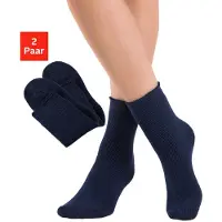 Lavana Thermosocken , Herren, Gr. 43-46, blau (2x marine), Elasthan, Polyacryl, Polyamid, unifarben, elastisch, Socken Thermosocken, mit flauschiger Innenseite
