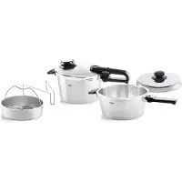 Fissler Vitavit Premium / Schnellkochtopf-Set 22 cm (SKT 4,5 ltr. + SKT 3,5 ltr.) mgE + ZMD