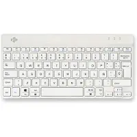R-Go Tools Ergonomische Tastatur R-Go Compact Break, kompakte Tastatur mit Pausensoftware, QWERTY (ES), Bluetooth, Weiß, Kabellos, Bluetooth, Scherenschalter, QWERTY, Weiß