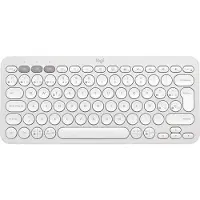Logitech Pebble Keys 2 K380s, Mini, Kabellos, Bluetooth, Scherenschalter, QWERTY, Weiß