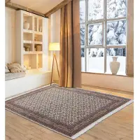 Otto Home Orientteppich "BH Oriantal, handgeknüpft", braun (cream braun), B:250cm H:12mm L:300cm, Schurwolle, Teppiche, Orientteppich, reine Wolle, orientalisches Design, mit Fransen, Wohnzimmer