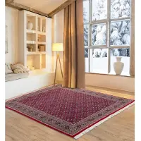 Otto Home Orientteppich "BH Oriantal, handgeknüpft" rechteckig 12 mm Höhe reine Wolle, orientalisches Design, mit Fransen, Wohnzimmer