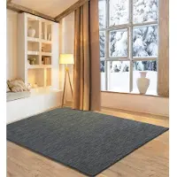 Otto Home Wollteppich "Karchau, Handwebteppich", grau (dunkelgrau), B:90cm H:13mm L:160cm, Schurwolle, Teppiche, Wollteppich, reine Wolle, meliert, handgewebt, brilliante Farben